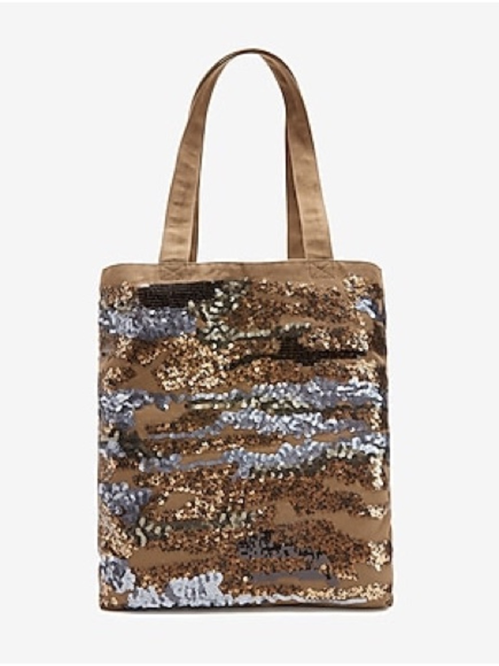 New Express Sequin Camo Tote, OS